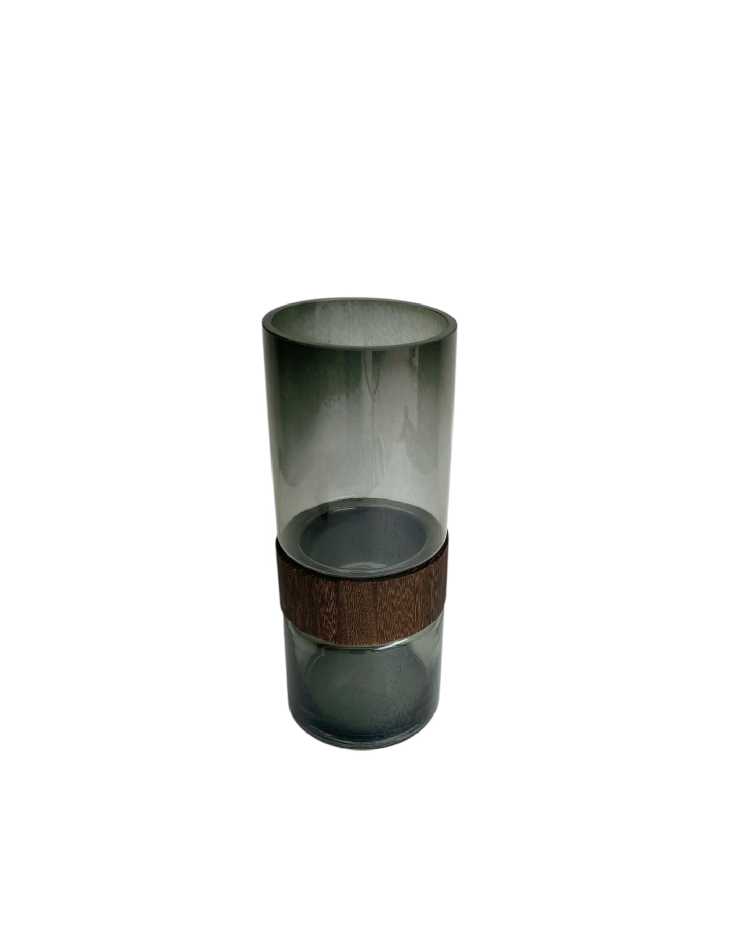 CLARENT Glass & Wood Vase ( Large)