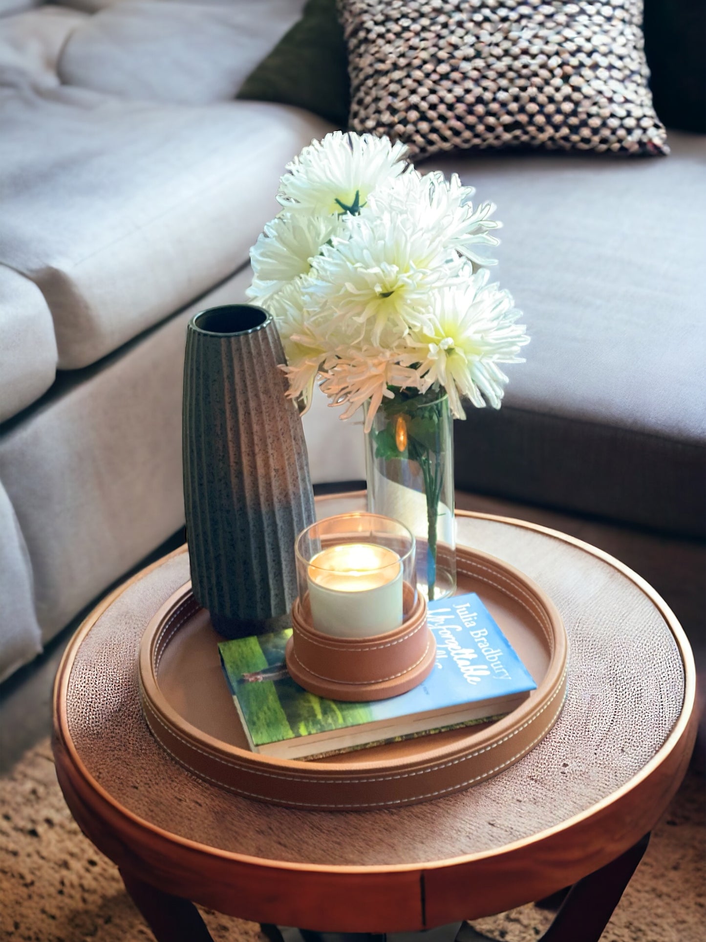 IZNIK Round Decorative Tray 15" (Copper)