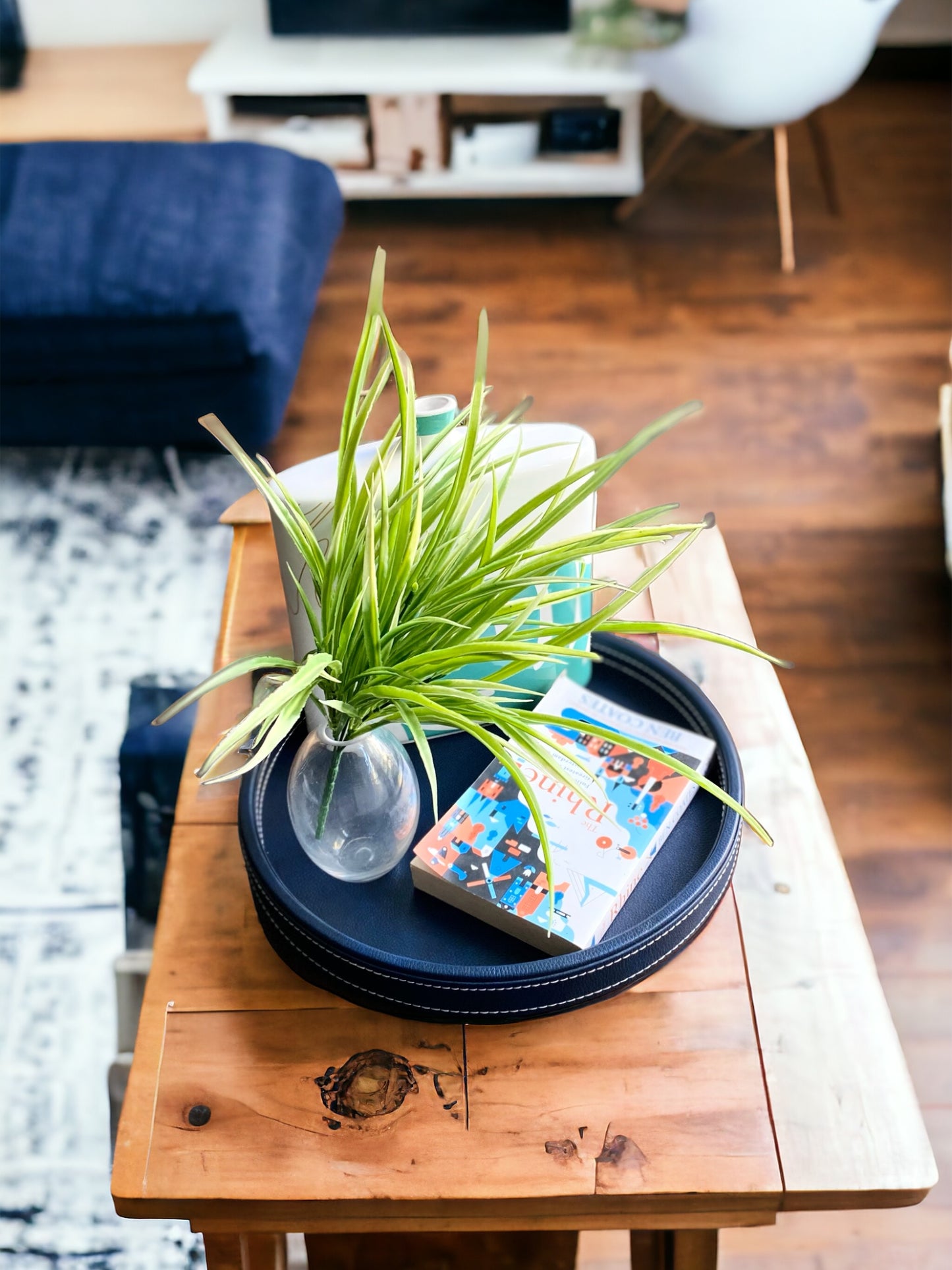 IZNIK Round Decorative Tray 15" (Blue)