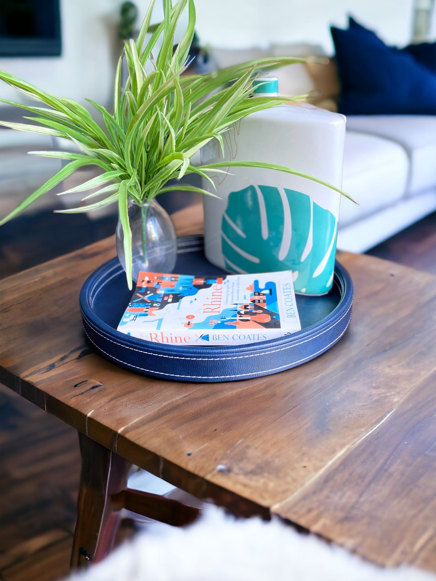 IZNIK Round Decorative Tray 15" (Blue)