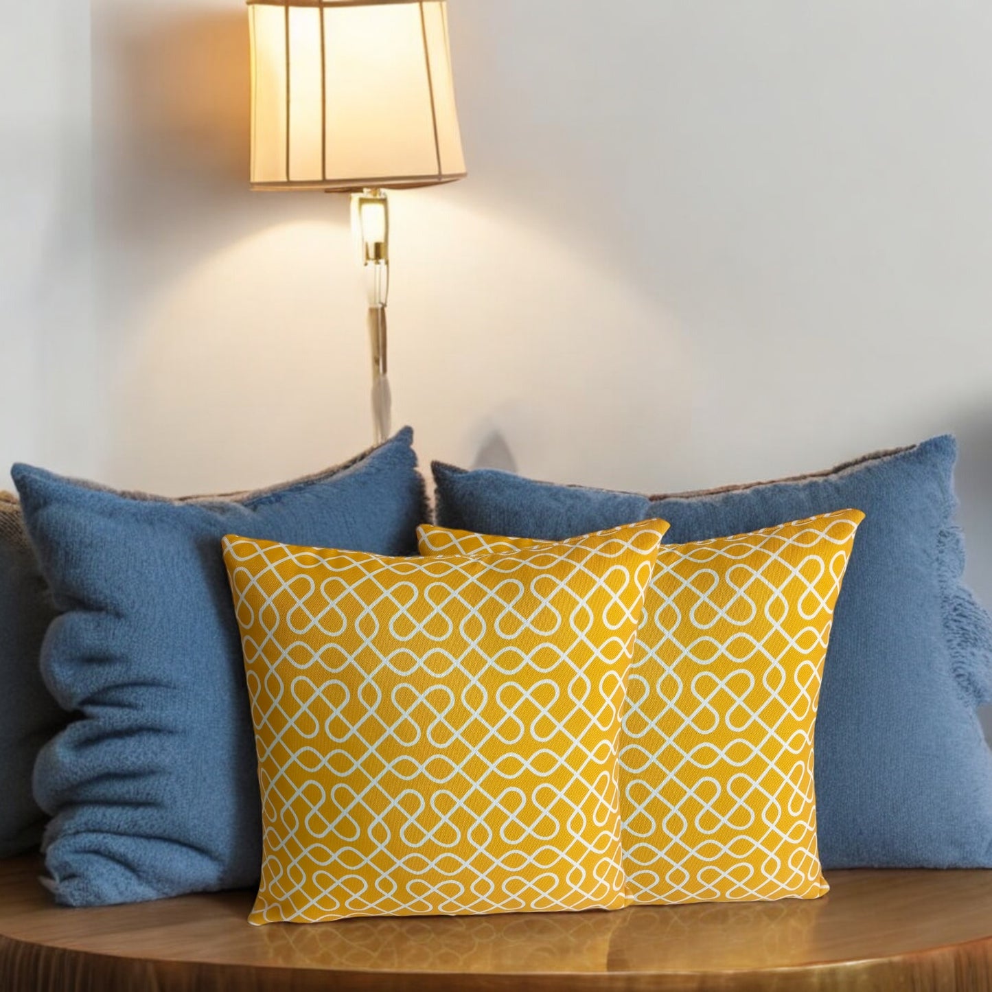 ASPEN Set of 2 Yellow Cushion Cover 18"