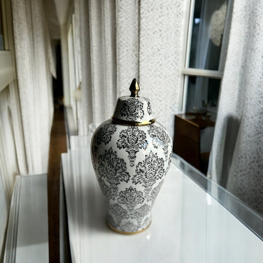 THETH Ceramic Jar with a lid 14” (Grey)