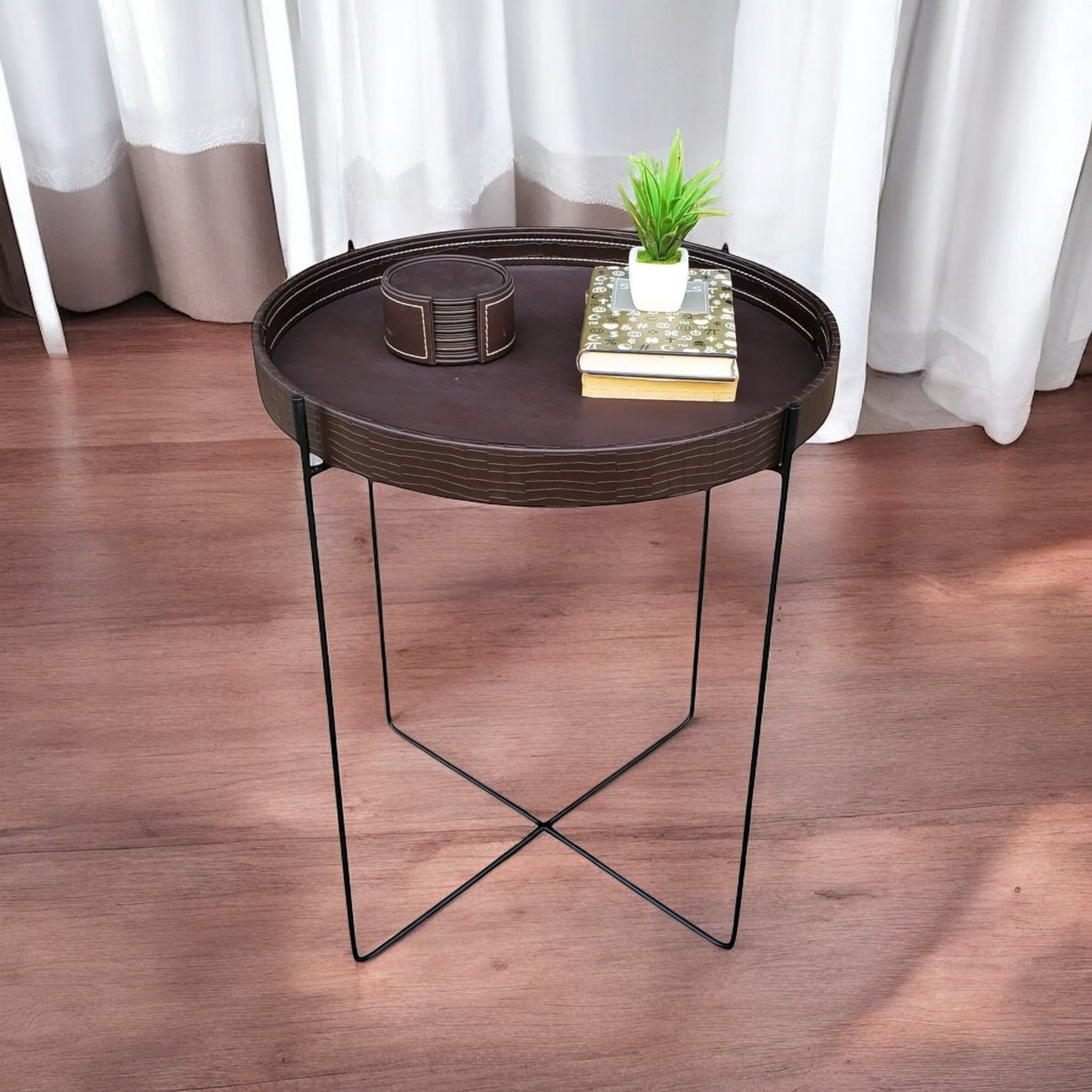K-Berg Metal Base with Removable Tray Table (Brown)