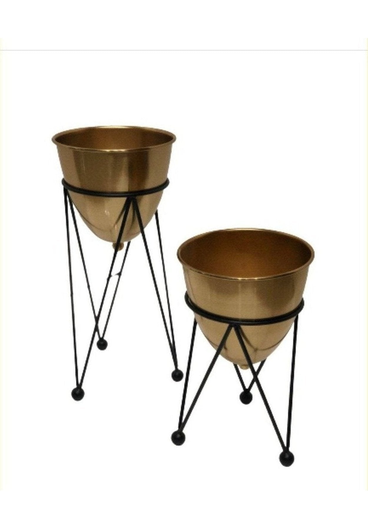 KANGAR Metal planter with black base The Tray Store