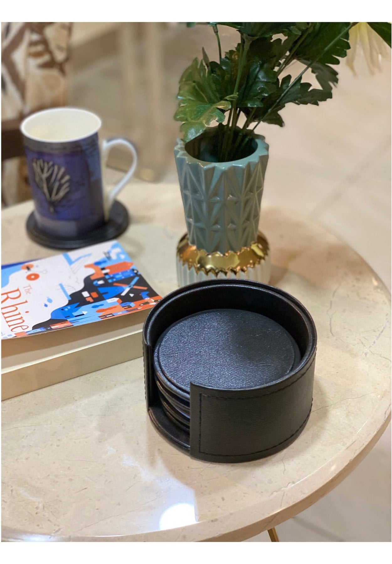 AMSAYA Multicolor Coasters set of 6 pcs The Tray Store