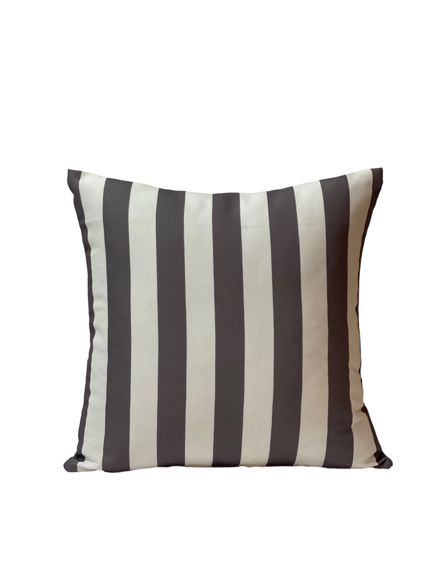 ASPEN Grey Stripe & Plain Cushion Cover 18"