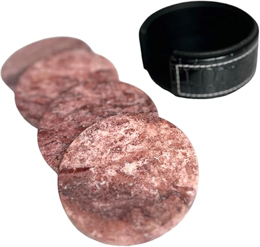 sérénité Pink Marble Coasters for drinks