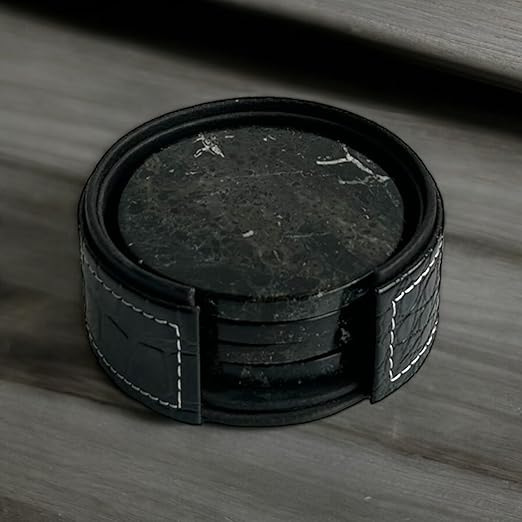 sérénité Black Marble Coasters for drinks