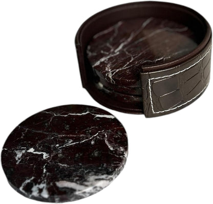 sérénité Brown Marble Coasters for Drinks