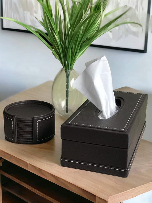 AYDER Tissue Box Cover (Brown)