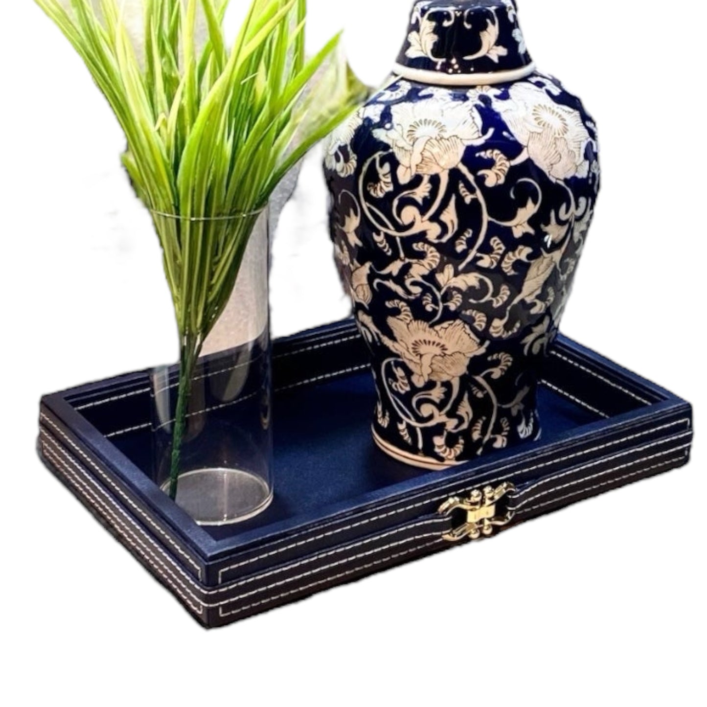AYDER Rectangle Decorative Tray (Blue)