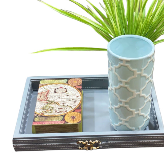 AYDER Rectangle Decorative Tray (Grey)