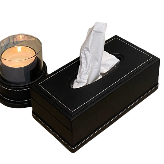 KANGAR Tissue Box Cover (Plain Black)