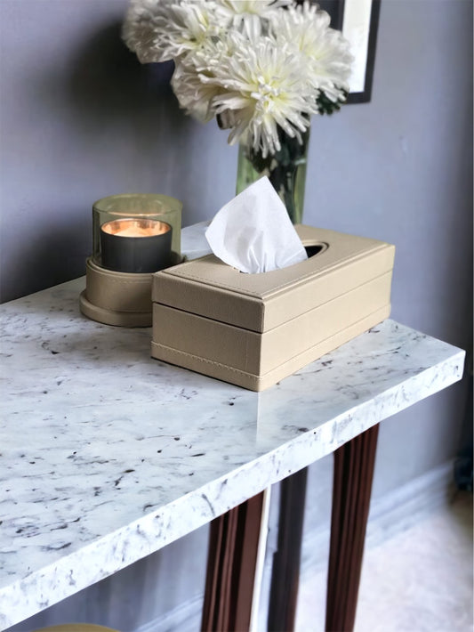 RONDA Tissue Box Cover (Beige)