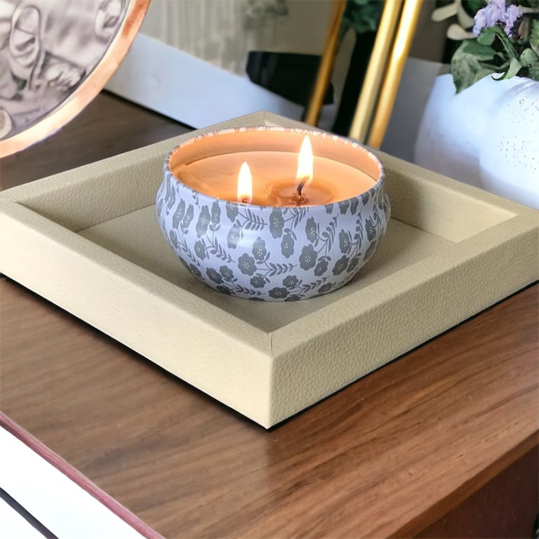 AYDER Candle / Candle Holder  Small Tray (Beige)