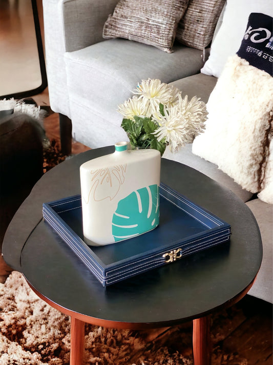 AYDER Square Decorative Tray (Blue)