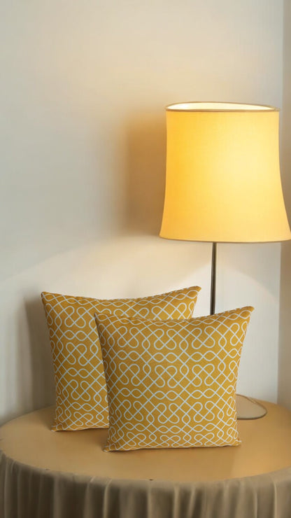 ASPEN  Set of 2 Yellow Cushion Cover 18"