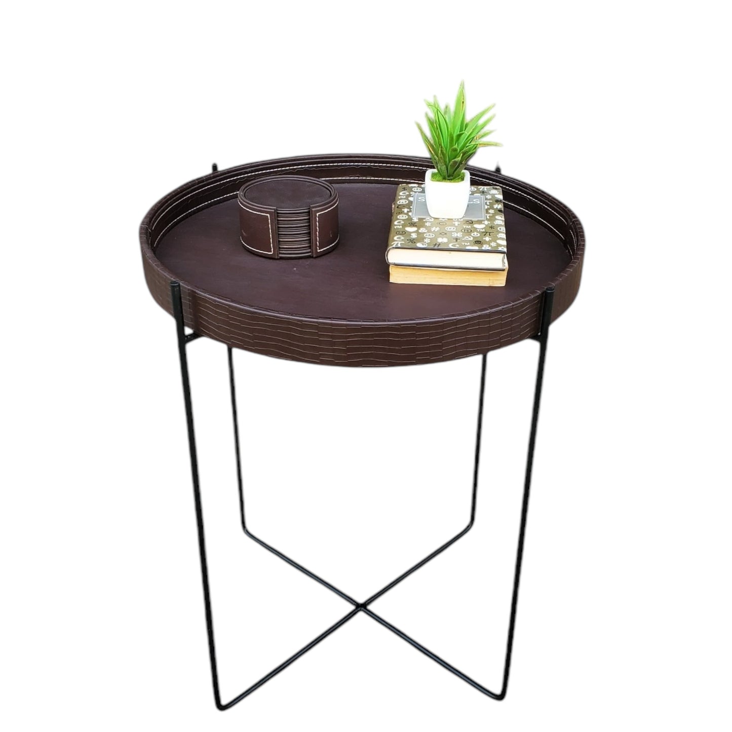 K-Berg  Metal Base with Removable Tray Table (Brown)