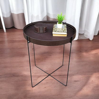 K-Berg  Metal Base with Removable Tray Table (Brown)