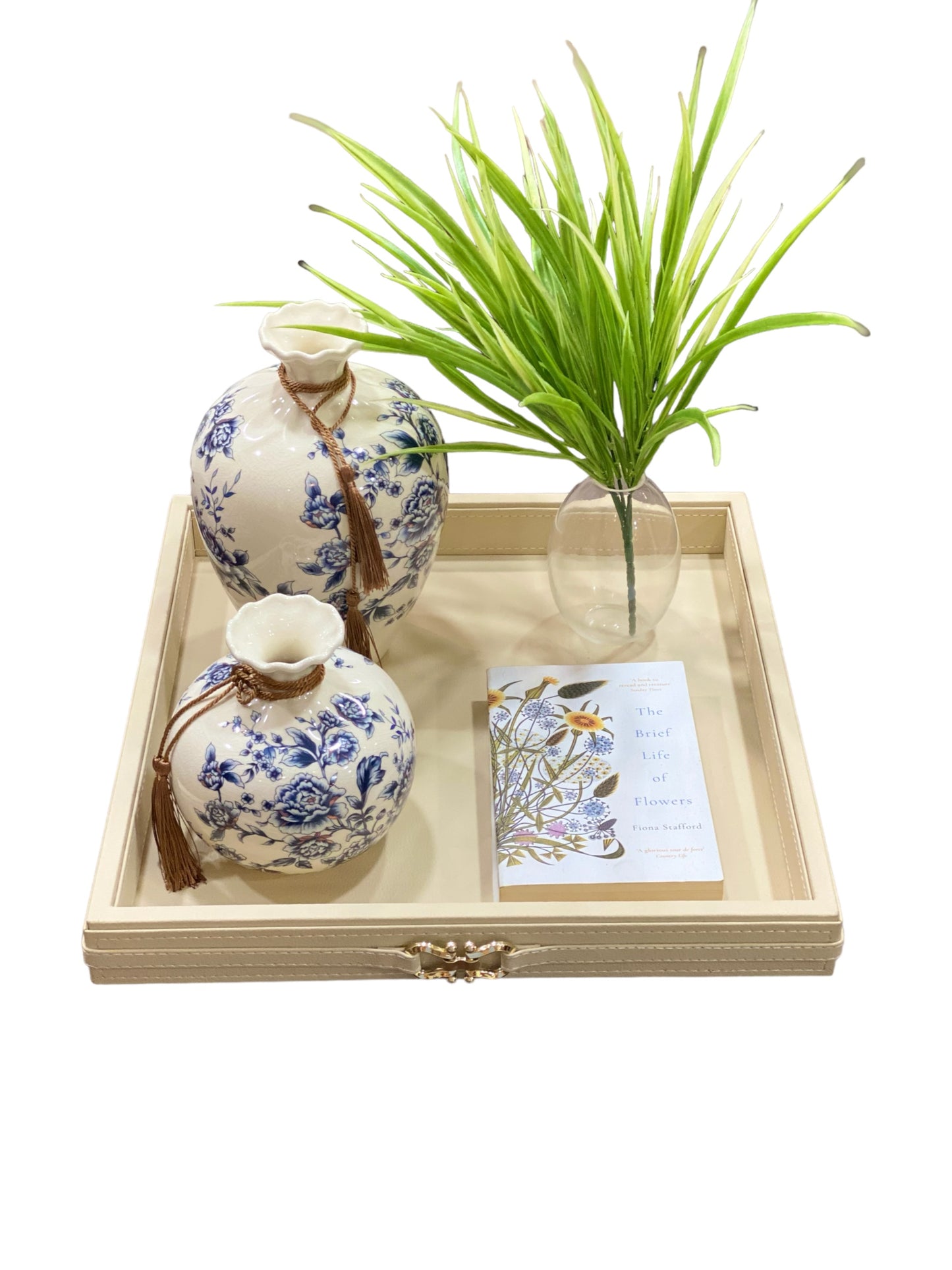 AYDER Square Decorative Tray (Beige)